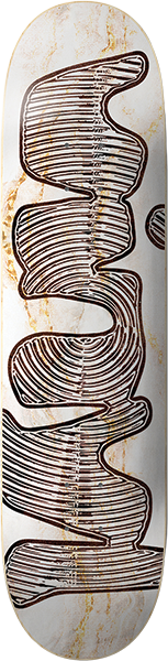 VINYL SPIRAL SKATEBOARD DECK-8.5 WHITE MARBLE