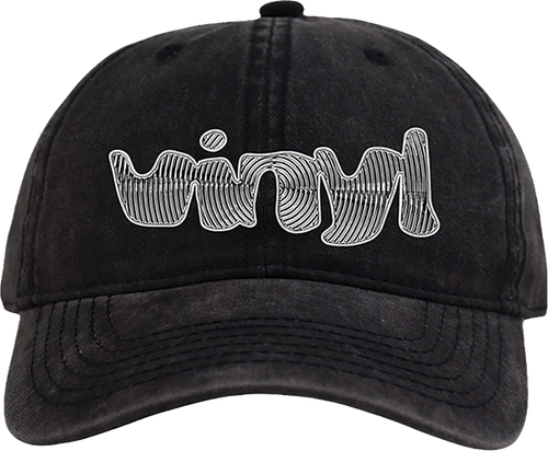 VINYL SPIRAL DAD HAT ADJ-BLACK