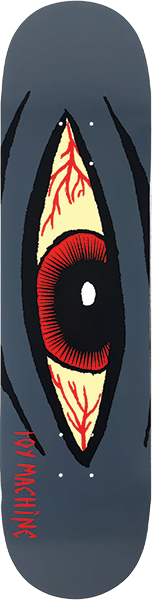 TOY MACHINE SECT EYE BLOODSHOT MINI SKATEBOARD DECK-7.38 CHARCOAL