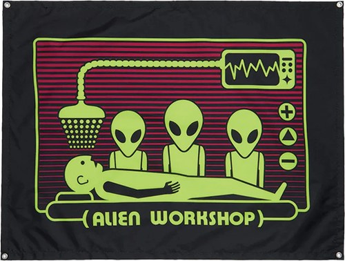 ALIEN WORKSHOP ABDUCTION BANNER 24X36" BLK/LIME