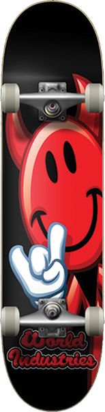 WORLD INDUSTRIES INDUSTRIES DEVILMAN WRAP SKATEBOARD COMPLETE-8.5