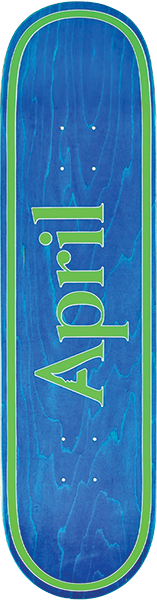 APRIL OG LOGO SKATEBOARD DECK-8.0 BLU/GRN