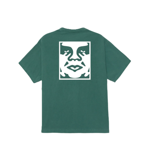 Obey Bold Icon Face Tshirt RainForest