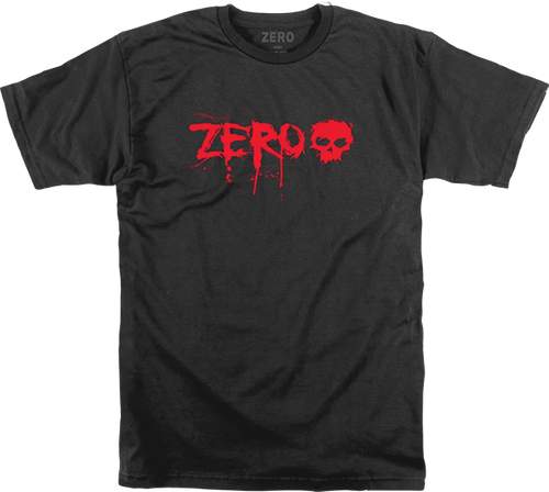 ZERO BLOOD TEXT SS SMALL BLACK