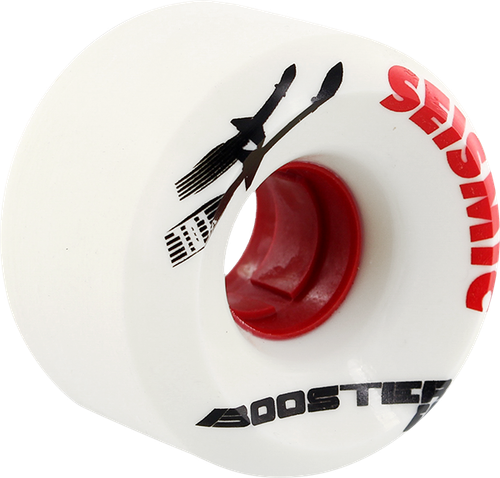 SEISMIC BOOSTER 63mm 101a WHT RED Skateboard Wheels