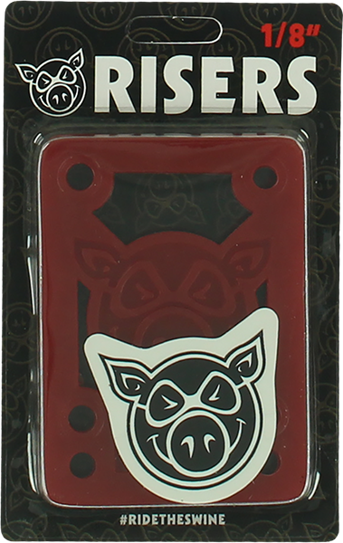 PIG PILES 1/8" Skateboard SHOCK PAD RED (Set of 2)