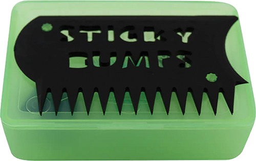 STICKY BUMPS WAX BOX & COMB CLEAR GREEN BLACK