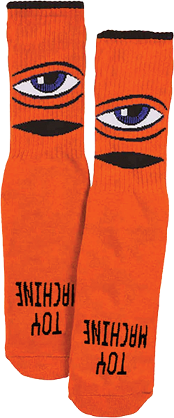 TOY MACHINE SECT EYE YOUTH CREW SOCKS ORANGE 1pair