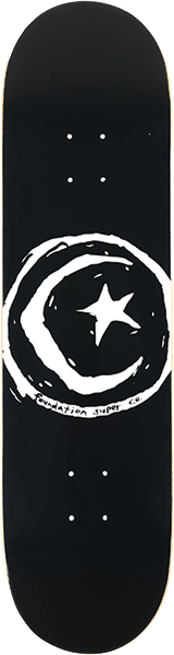 FOUNDATION STAR & MOON SKATEBOARD DECK-8.37 BLACK
