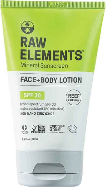 RAW ELEMENTS SUNSANTA CRUZREEN 3.0oz SPF 30+ single
