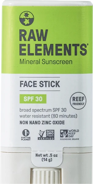 RAW ELEMENTS FACE STICK .60oz SPF 30+ single