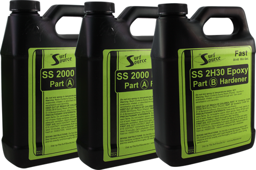 SURF SOURCE S.S. EPOXY 96oz SET/2x32oz resin 1x32oz hardener