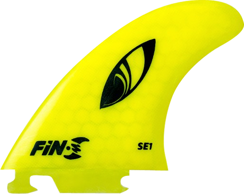 FIN-S SE-1 HONEYCOMB NEON YELLOW 3 fins