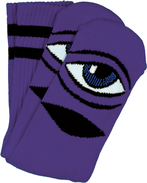 Toy Machine SECT EYE III CREW SOCKS PURPLE 1 pair