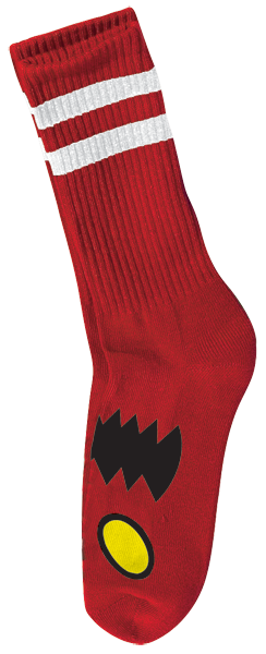 Toy Machine MONSTER FACE CREW SOCKS RED 1 pair