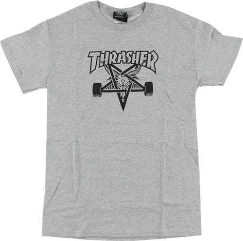 THRASHER SK8GOAT SS Tshirt SMALL GREY
