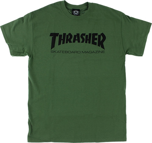 THRASHER SKATE MAG SS MEDIUM ARMY BLK