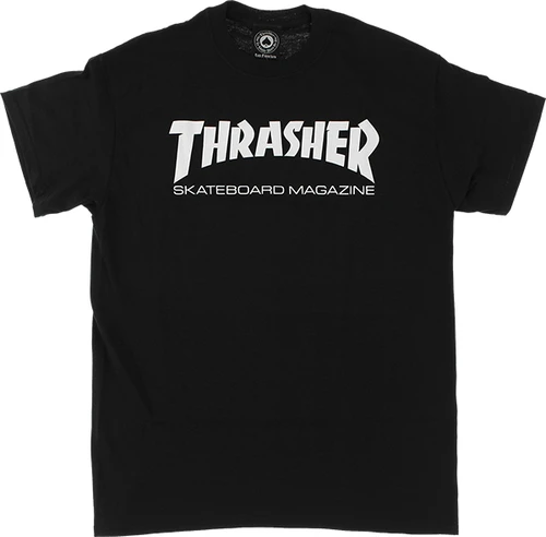 THRASHER SKATE MAG SS LARGE  BLK WHT