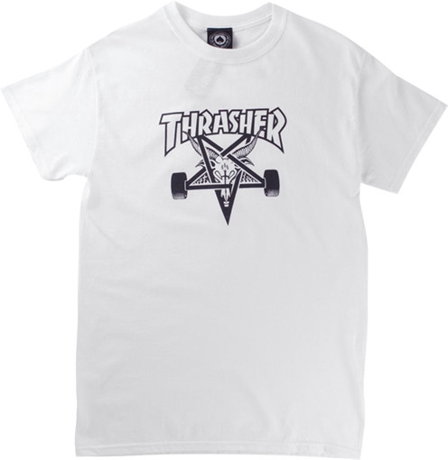 THRASHER SK8GOAT SS LARGE  WHITE