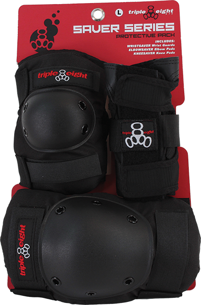 TRIPLE 8 SAVER 3 PK PADS-LG knee ELBOW wrist