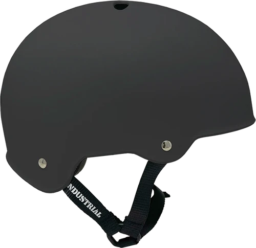 INDUSTRIAL FLAT BLACK SKATE HELMET L