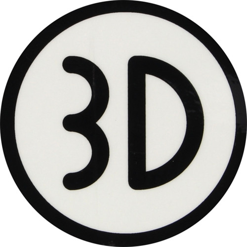 3D LOGO DECAL STICKER BLK single