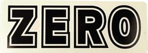 ZERO BOLD STICKER BLK WHT single