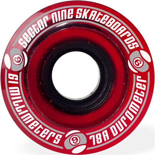 SECTOR 9 9 BALL 78a 61mm CLEAR RED Wheels