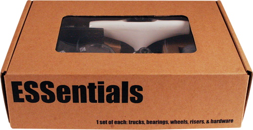 ESSENTIALS COMP PK WHT BLK W BLK 52mm  Skateboard Trucks Set of 2 Trucks