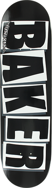 BAKER BRAND LOGO SKATEBOARD DECK 8.0 BLK/WHT