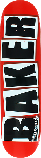 BAKER BRAND LOGO SKATEBOARD DECK 8.47 RED/BLACK