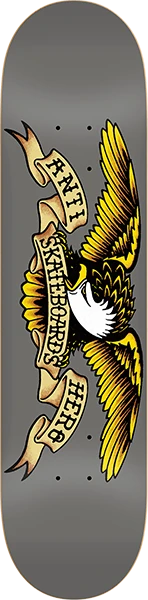 ANTI HERO CLASSIC EAGLE SKATEBOARD DECK 8.25 GREY