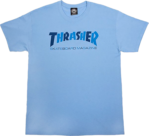 THRASHER CHECKER SS TSHIRT SMALL CAROLINA BLUE