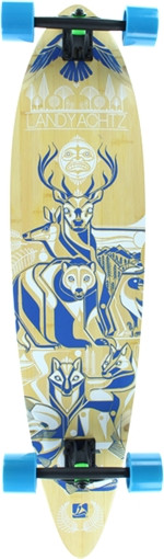 LANDYACHTZ FIBERGLASS TOTEM ANIMALS SKATEBOARD COMPLETE-9.9x41