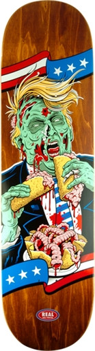 REAL RUNNING DEAD ZOMBIE TRUMP SKATEBOARD DECK-8.75 assorted