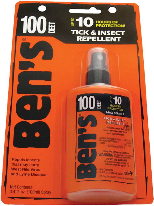 BEN'S BEN'S MAX 100% DEET 3.4OZ PUMP
