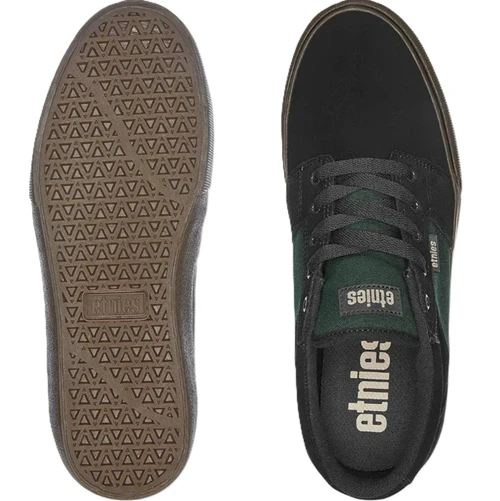 Etnies Barge LS Core Skate Shoes Black Brown Green