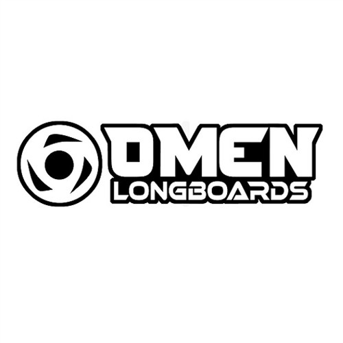 Omen Circle Logo Sticker Black White 2inch