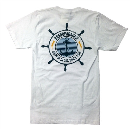 Boardparadise Stacked Wheel Anchor 4color Logo Tshirt White