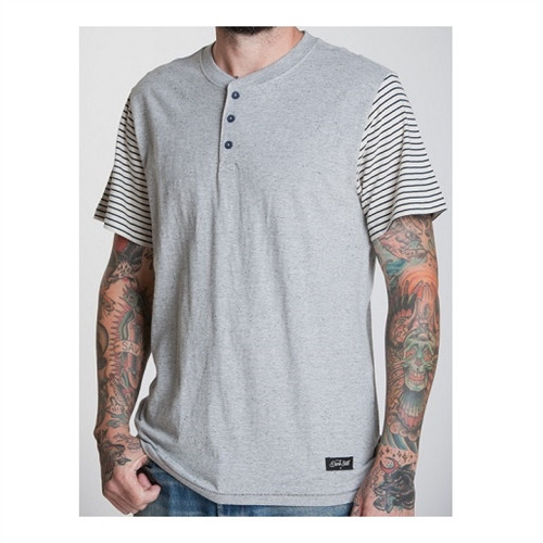 Dark Seas Leeside SS Henley Heather Grey