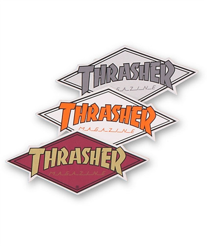 Thrasher Diamond Logo Sticker Medium Assorted