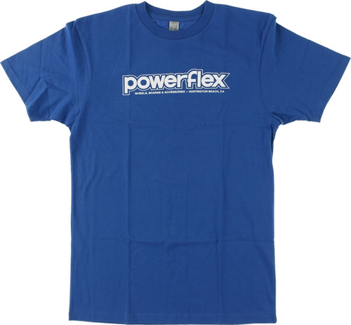 POWERFLEX LOGO SS TSHIRT SMALL ROYAL/WHT