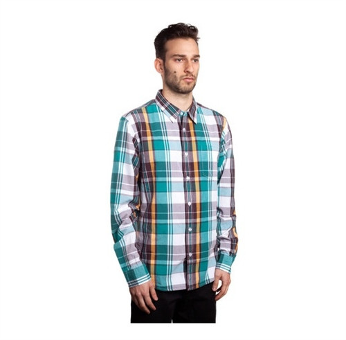 Huf Highland Plaid Woven Wine Jade