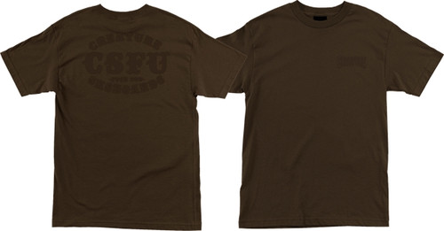 CREATURE CLUB SUPPORT SS TSHIRT SMALL DARK CHOCOLATE