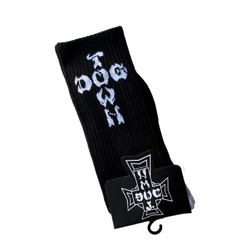 Dogtown Cross Letter Crew Socks Black Onesize