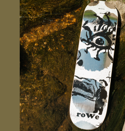 Quasi Rowe Knocker Skateboard Deck Silver Grey 8.5x14.25WB