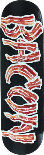 BACON BACON FONT SKATEBOARD DECK-8.75 BLK
