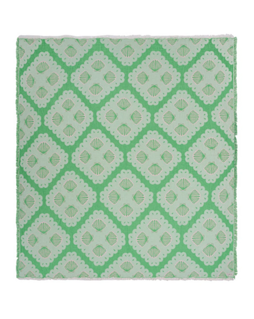 Sand Cloud Scallop Shell Party Blanket Green XLarge