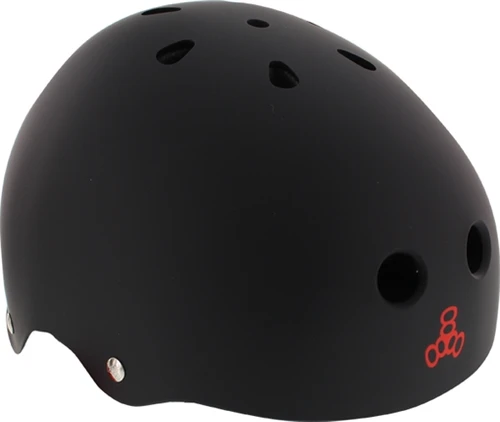 TRIPLE 8 LIL 8 SKATE HELMET BLACK RUBBER CERTFIED/astm