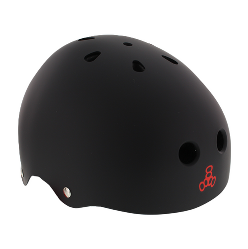 TRIPLE 8 LIL 8 SKATE HELMET BLACK RUBBER CERTFIED/astm